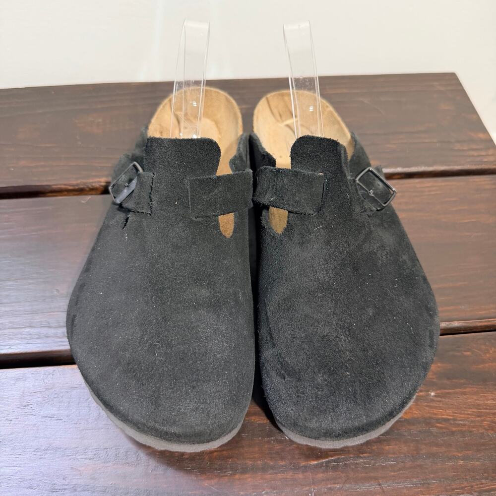 Birkenstock Boston Soft Footbed Clogs Size 40 Women's 9 Black Suede Leather - Picture 3 of 8